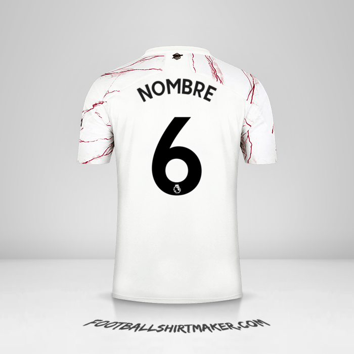 Camiseta Arsenal 2020/21 Visita -  nombre - 6