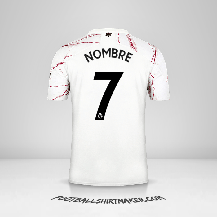 Jersey Arsenal 2020/21 Visita -  nombre - 7