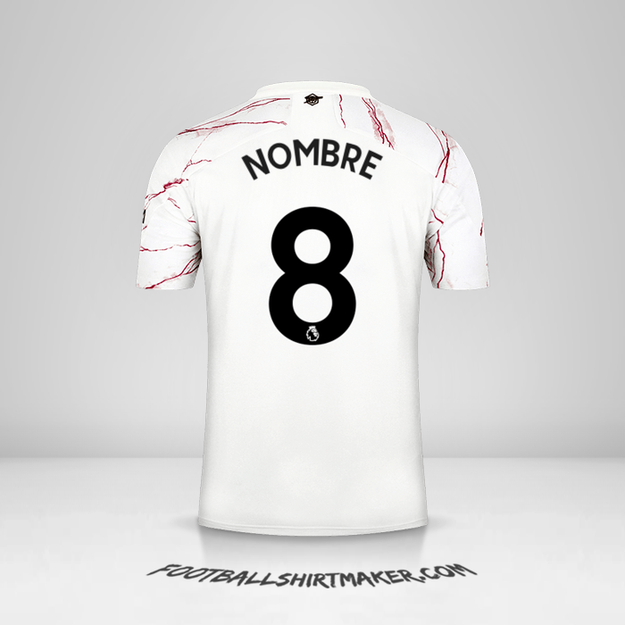 Camiseta Arsenal 2020/21 Visita -  nombre - 8