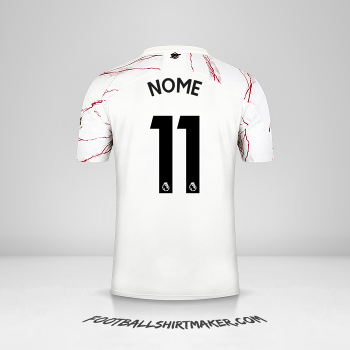 Maglia Arsenal 2020/21 Seconda -  nome - 11