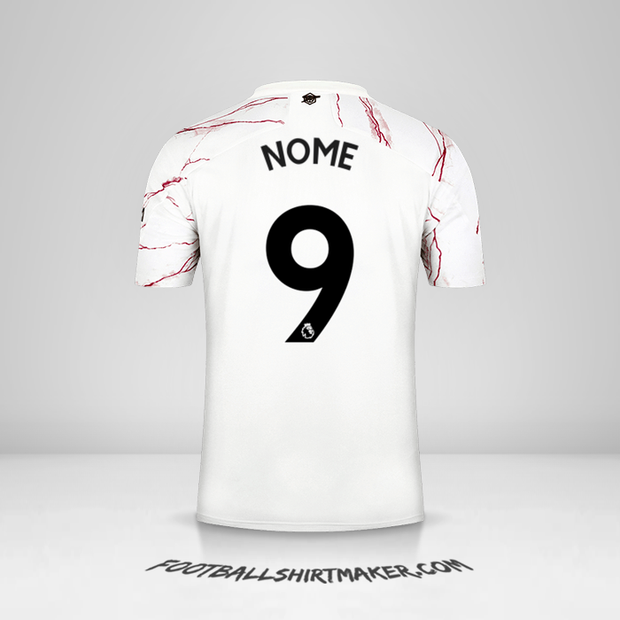 Maglia Arsenal 2020/21 Seconda -  nome - 9