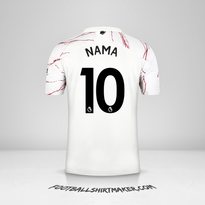 Jersey Arsenal 2020/21 Alternatif -  nama - 10
