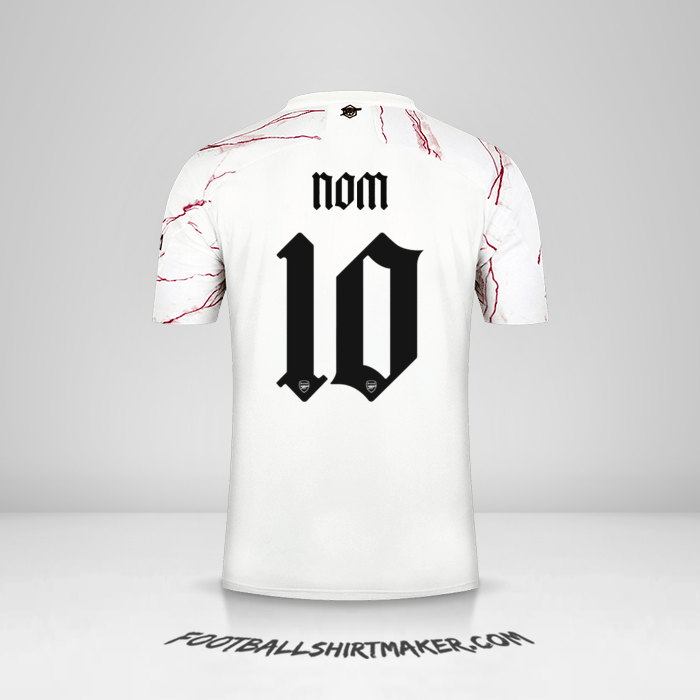 Maillot Arsenal Cup 2020/21 Extérieur -  nom - 10