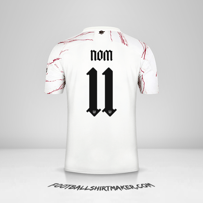 Maillot Arsenal Cup 2020/21 Extérieur -  nom - 11