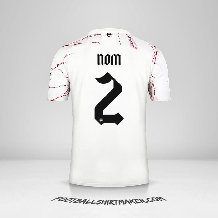 Maillot Arsenal Cup 2020/21 Extérieur -  nom - 2