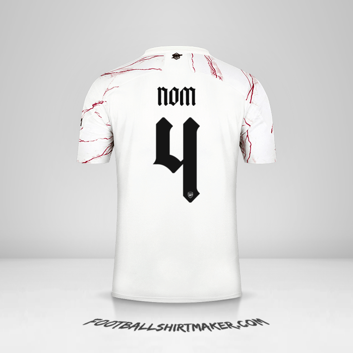 Maillot Arsenal Cup 2020/21 Extérieur -  nom - 4