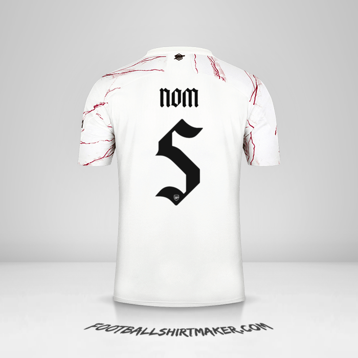 Maillot Arsenal Cup 2020/21 Extérieur -  nom - 5