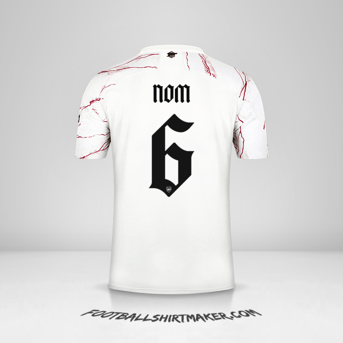 Maillot Arsenal Cup 2020/21 Extérieur -  nom - 6