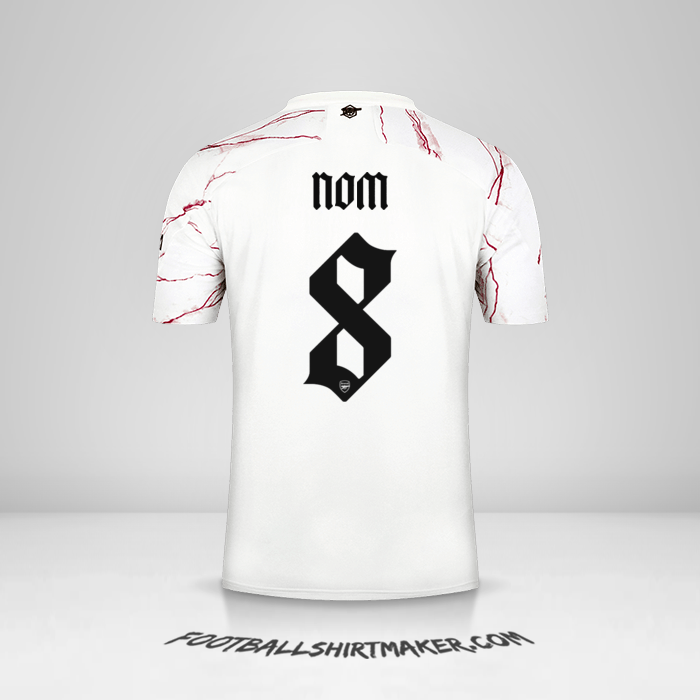Maillot Arsenal Cup 2020/21 Extérieur -  nom - 8