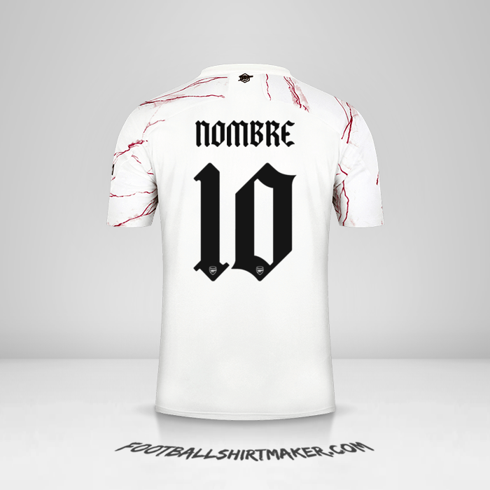 Jersey Arsenal Cup 2020/21 Visita -  nombre - 10