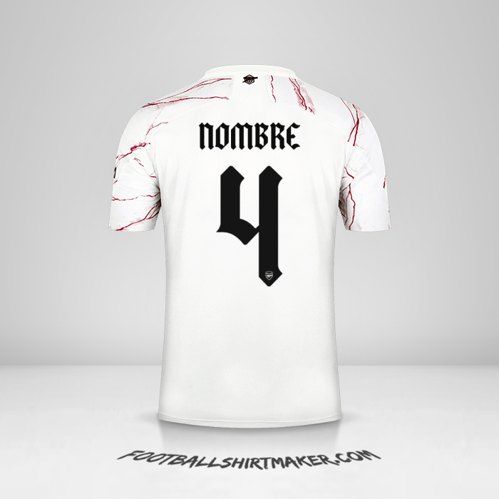 Camiseta Arsenal Cup 2020/21 Visita -  nombre - 4