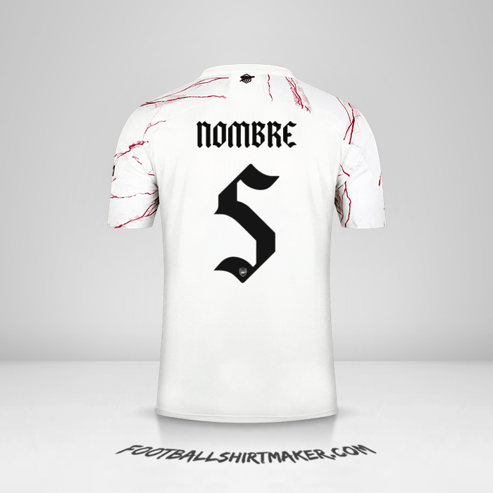 Camiseta Arsenal Cup 2020/21 Visita -  nombre - 5