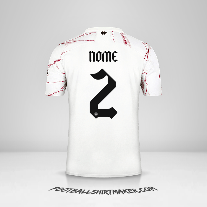 Maglia Arsenal Cup 2020/21 Seconda -  nome - 2