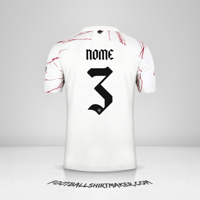 Camisola Arsenal Cup 2020/21 Alternativa -  nome - 3