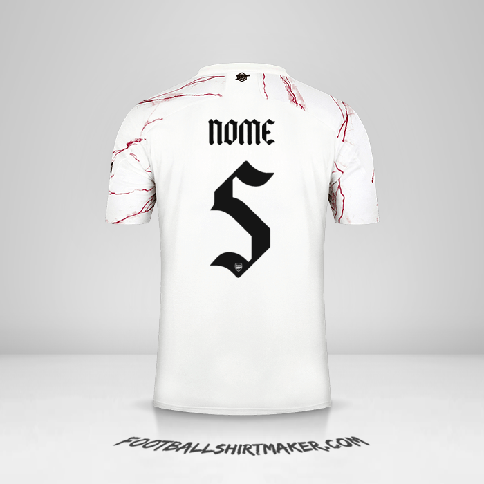 Maglia Arsenal Cup 2020/21 Seconda -  nome - 5
