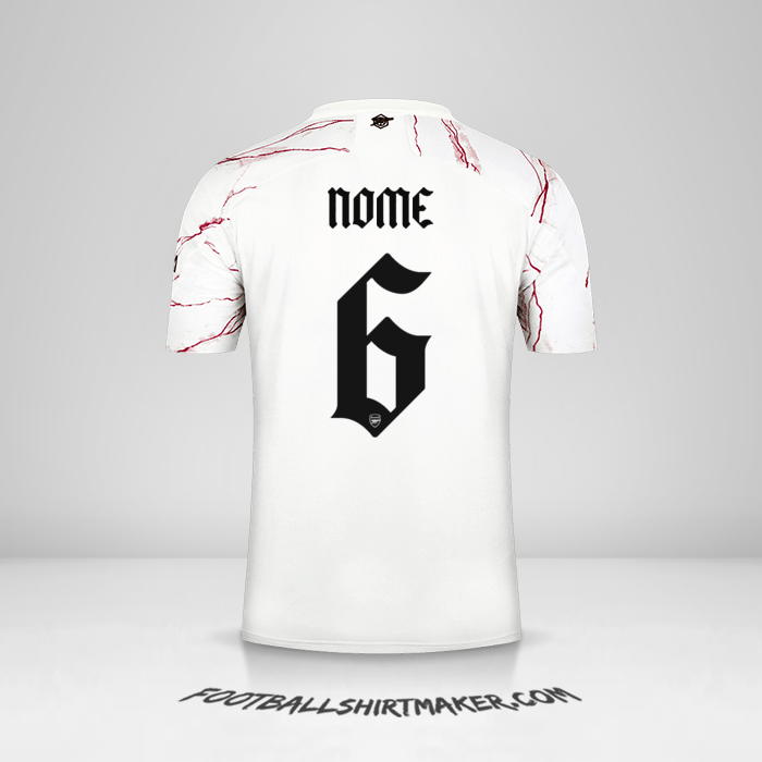 Maglia Arsenal Cup 2020/21 Seconda -  nome - 6