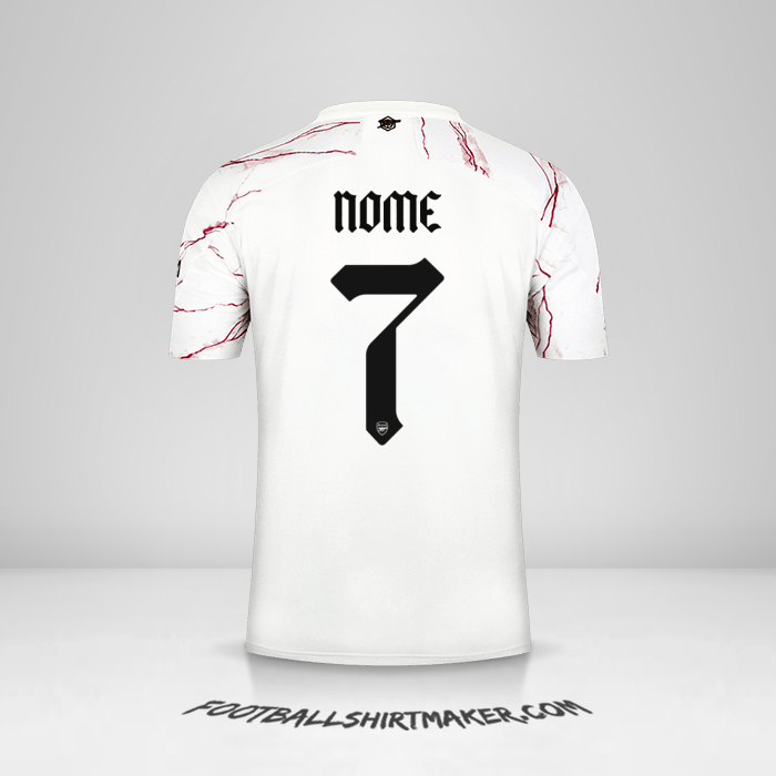 Camisa Arsenal Cup 2020/21 Alternativa -  nome - 7