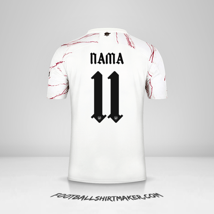 Jersey Arsenal Cup 2020/21 Alternatif -  nama - 11