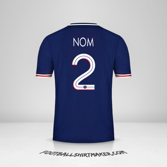 Maillot Paris Saint Germain Cup 2020/21 -  nom - 2