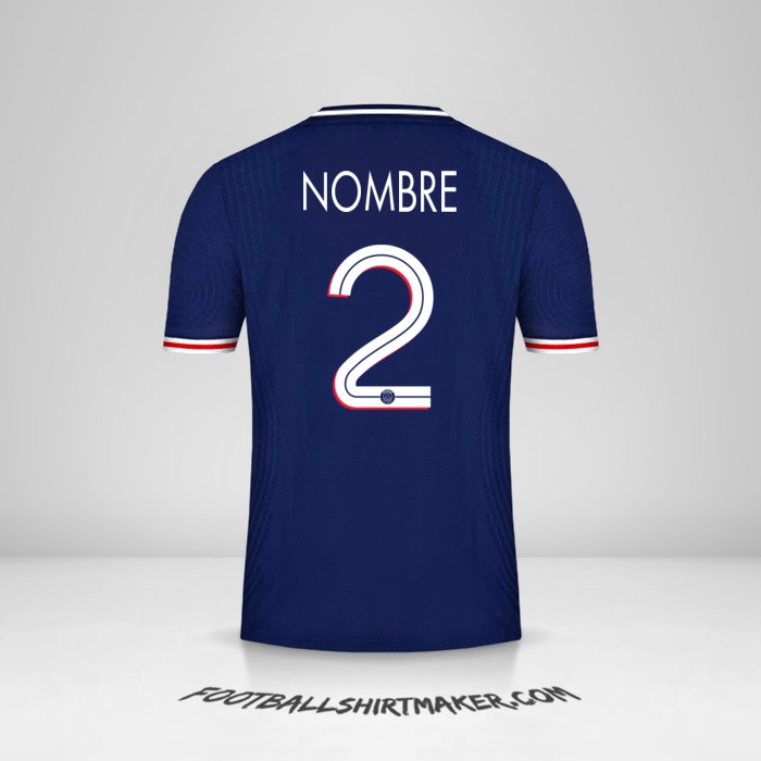 Jersey Paris Saint Germain Cup 2020/21 -  nombre - 2