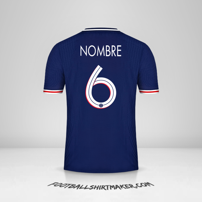 Camiseta Paris Saint Germain Cup 2020/21 -  nombre - 6