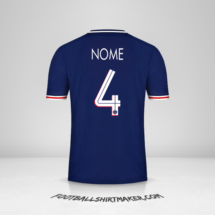 Camisa Paris Saint Germain Cup 2020/21 -  nome - 4