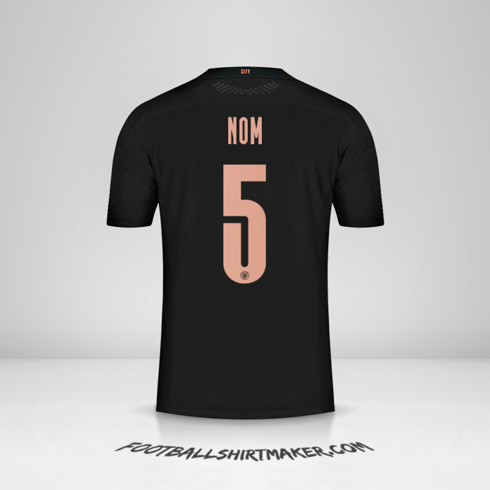 Maillot Manchester City Cup 2020/21 Extérieur -  nom - 5