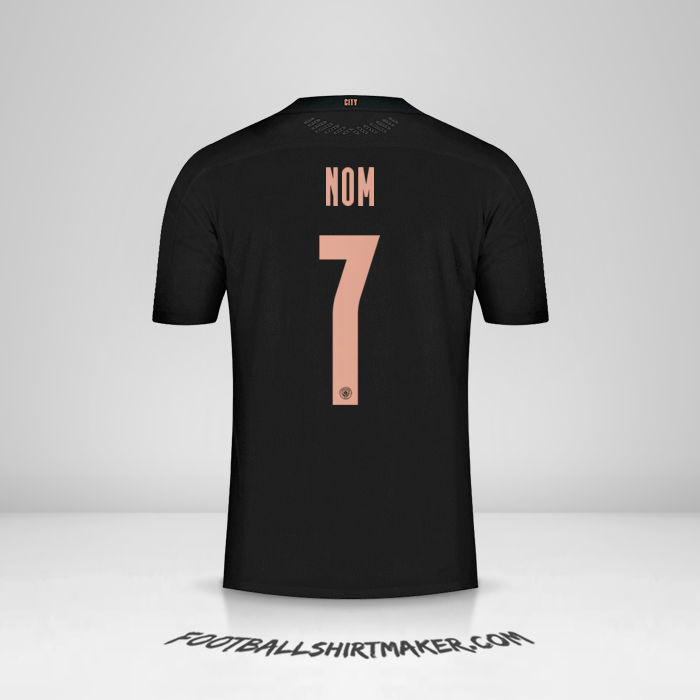 Maillot Manchester City Cup 2020/21 Extérieur -  nom - 7