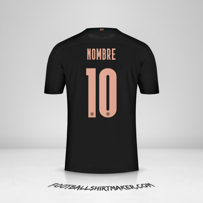 Jersey Manchester City Cup 2020/21 Visita -  nombre - 10