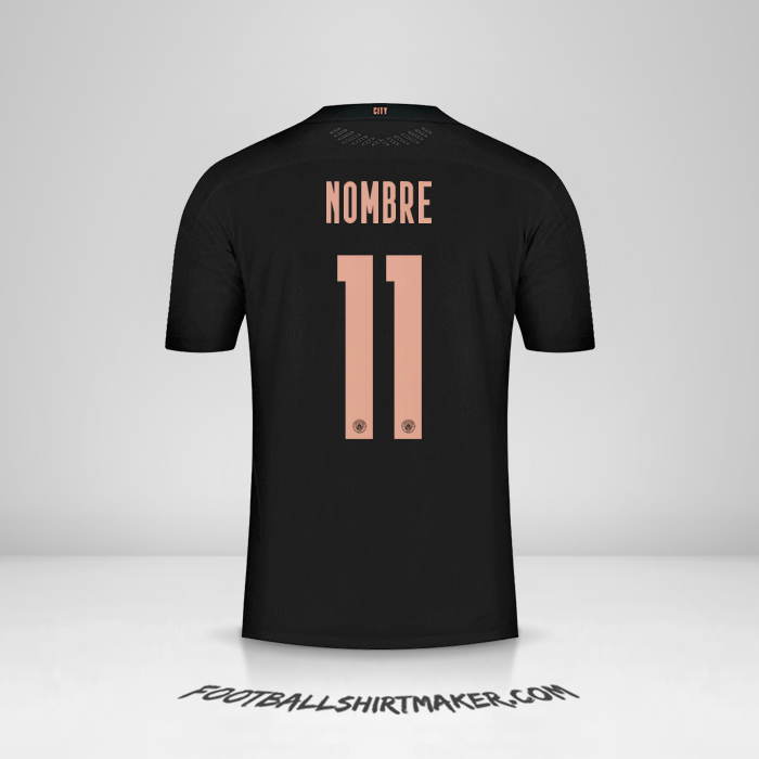 Jersey Manchester City Cup 2020/21 Visita -  nombre - 11