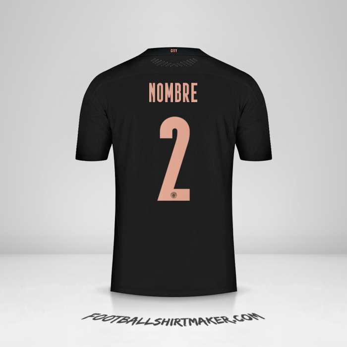 Camiseta Manchester City Cup 2020/21 Visita -  nombre - 2