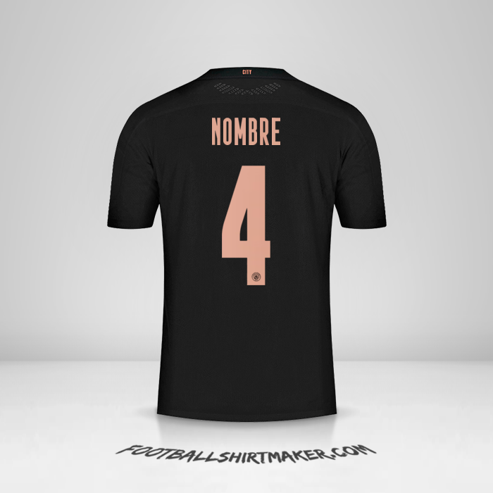 Jersey Manchester City Cup 2020/21 Visita -  nombre - 4
