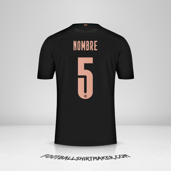 Camiseta Manchester City Cup 2020/21 Visita -  nombre - 5