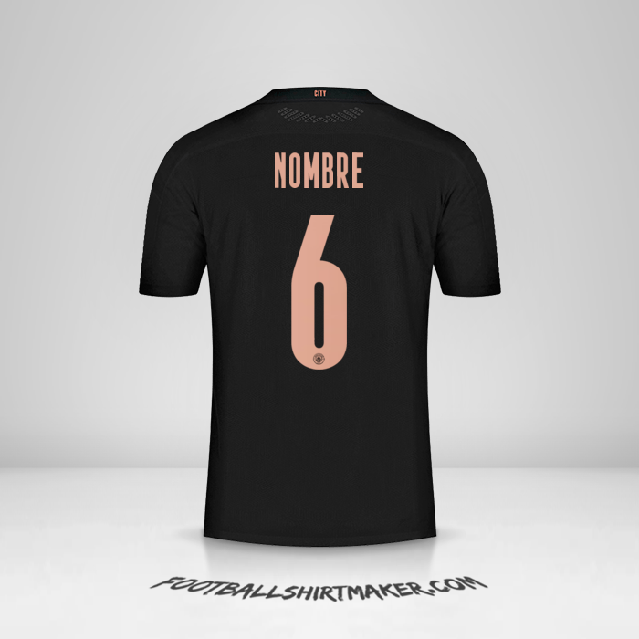 Jersey Manchester City Cup 2020/21 Visita -  nombre - 6