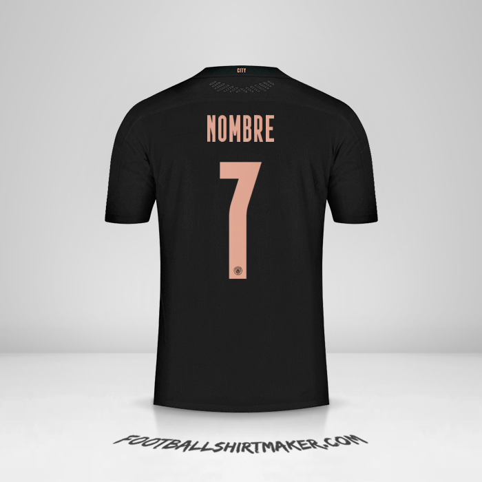 Jersey Manchester City Cup 2020/21 Visita -  nombre - 7