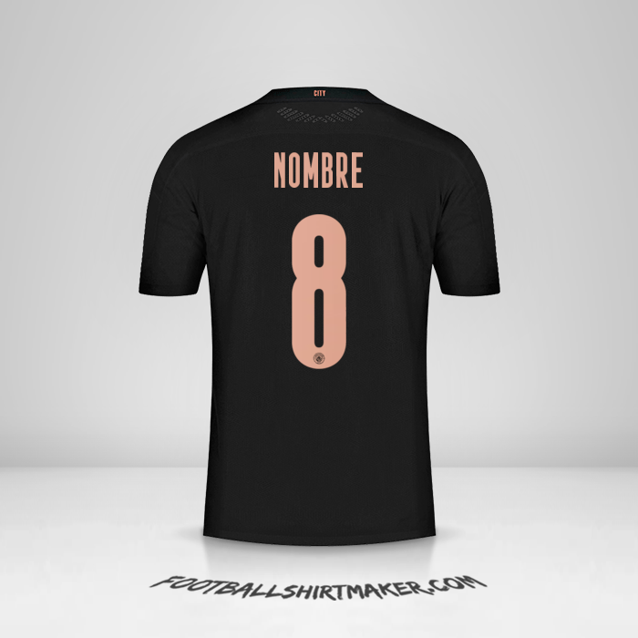 Jersey Manchester City Cup 2020/21 Visita -  nombre - 8