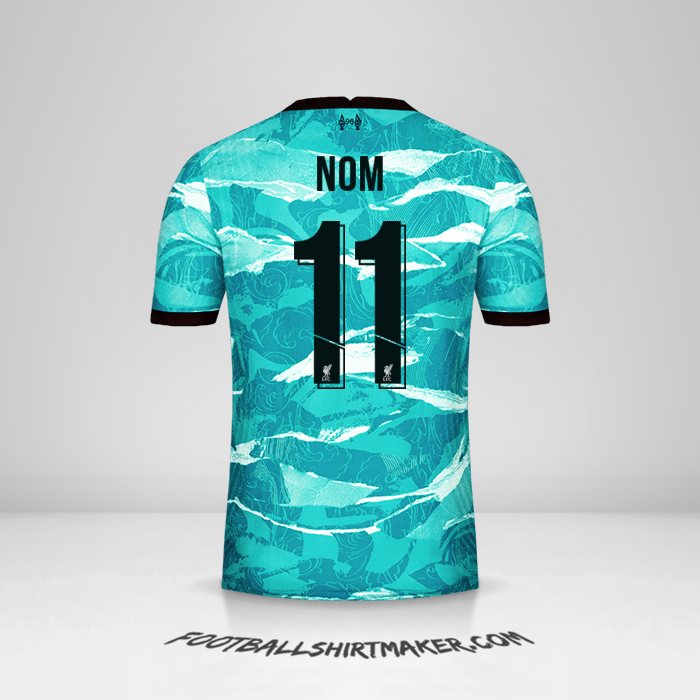 Maillot Liverpool FC Cup 2020/21 Extérieur -  nom - 11