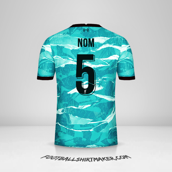 Maillot Liverpool FC Cup 2020/21 Extérieur -  nom - 5