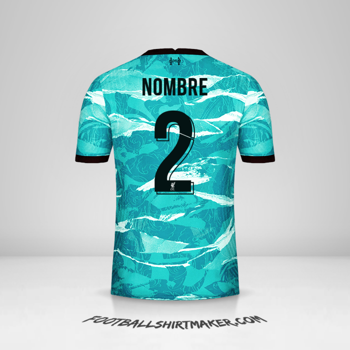 Jersey Liverpool FC Cup 2020/21 Visita -  nombre - 2