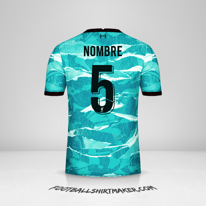 Jersey Liverpool FC Cup 2020/21 Visita -  nombre - 5