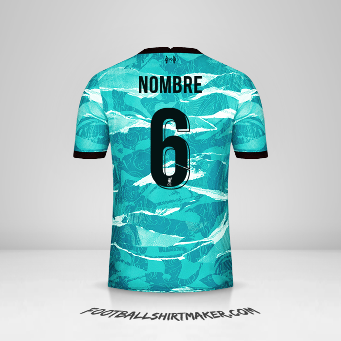 Jersey Liverpool FC Cup 2020/21 Visita -  nombre - 6