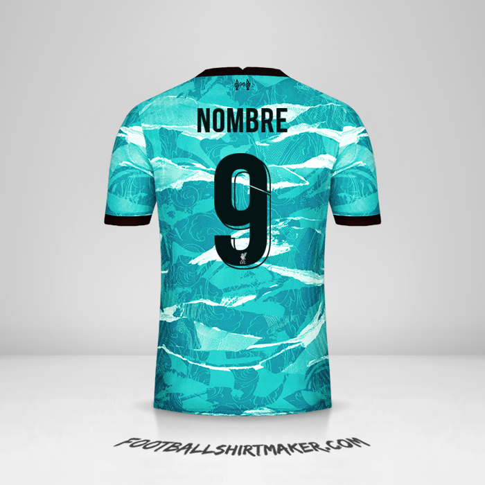 Jersey Liverpool FC Cup 2020/21 Visita -  nombre - 9