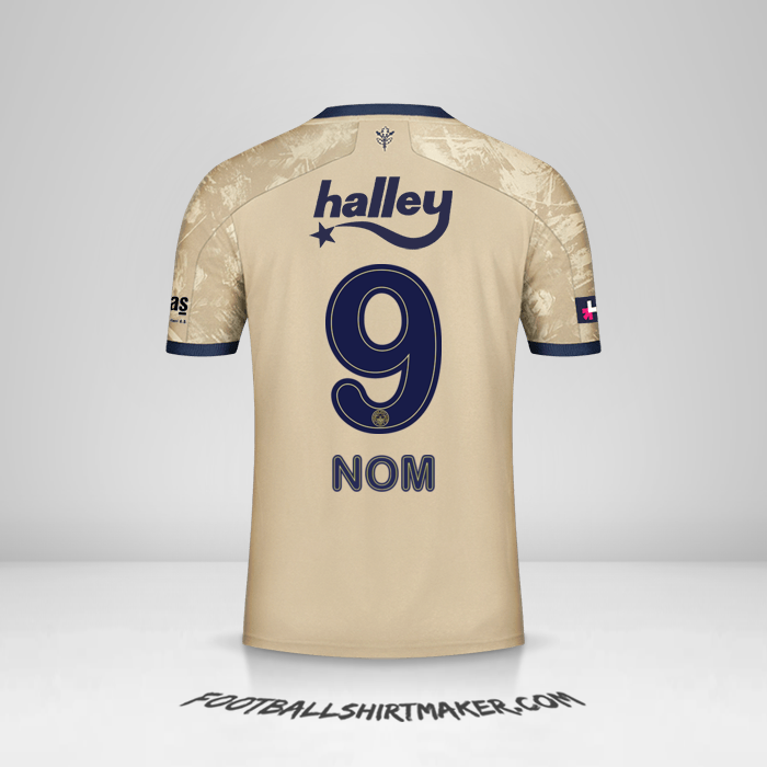 Maillot Fenerbahce SK 2020/21 Extérieur -  nom - 9