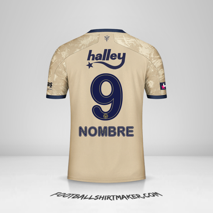 Jersey Fenerbahce SK 2020/21 Visita -  nombre - 9