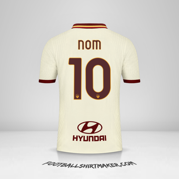 Maillot AS Roma 2020/21 Extérieur -  nom - 10