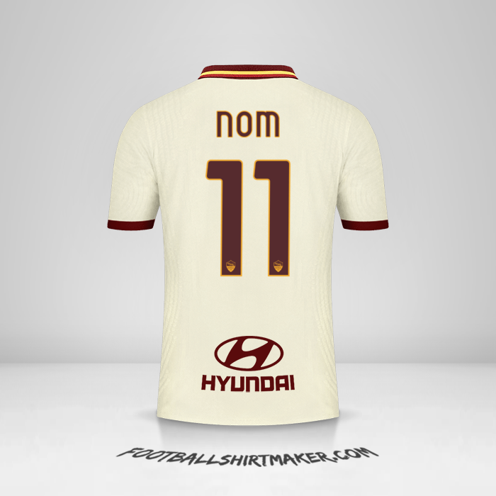 Maillot AS Roma 2020/21 Extérieur -  nom - 11