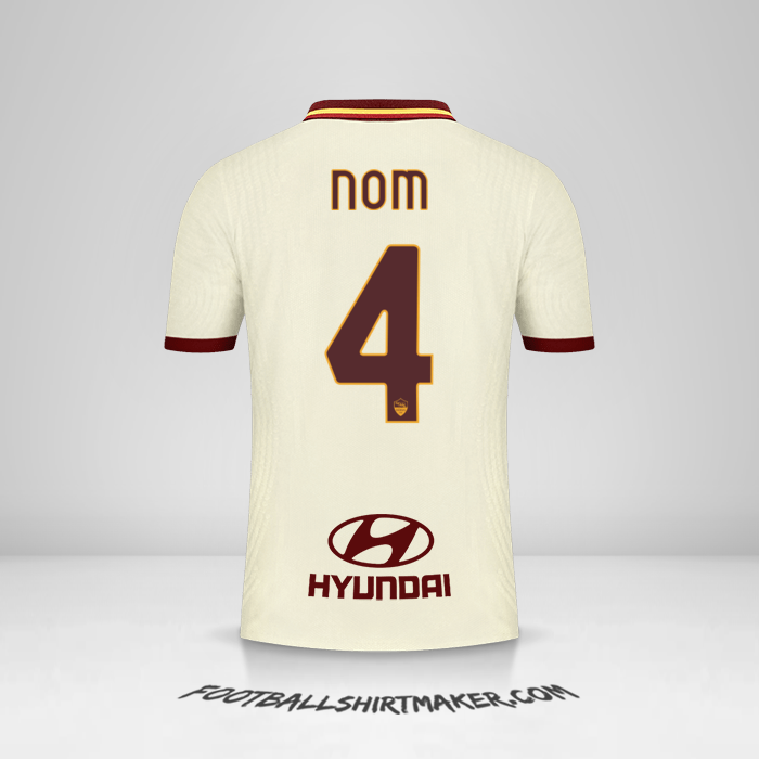 Maillot AS Roma 2020/21 Extérieur -  nom - 4