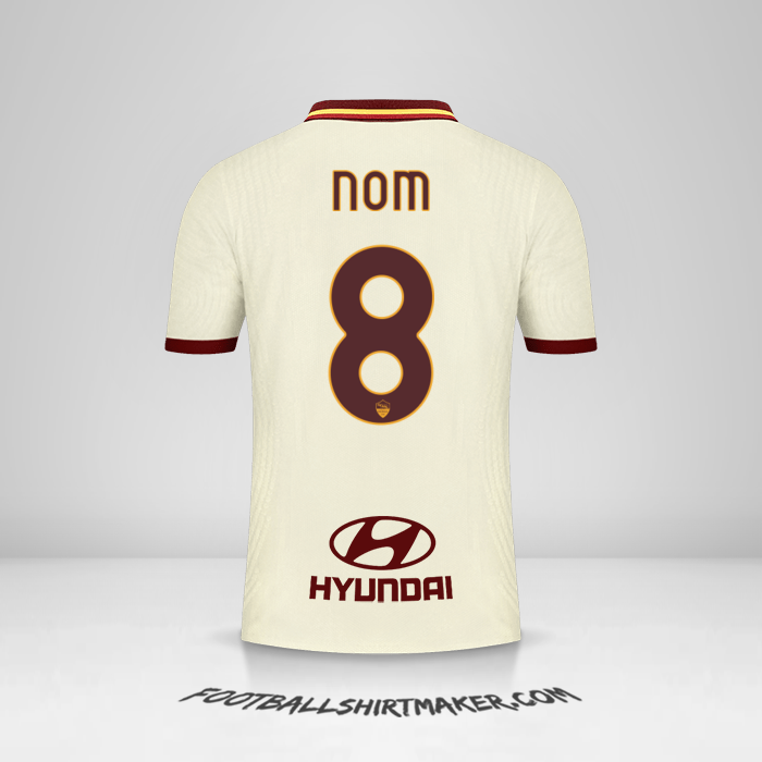 Maillot AS Roma 2020/21 Extérieur -  nom - 8
