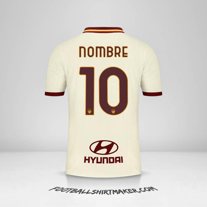 Jersey AS Roma 2020/21 Visita -  nombre - 10