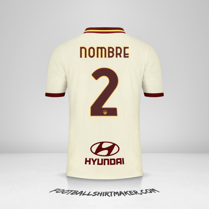 Jersey AS Roma 2020/21 Visita -  nombre - 2